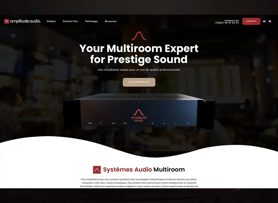 Amplitude Audio création site internet